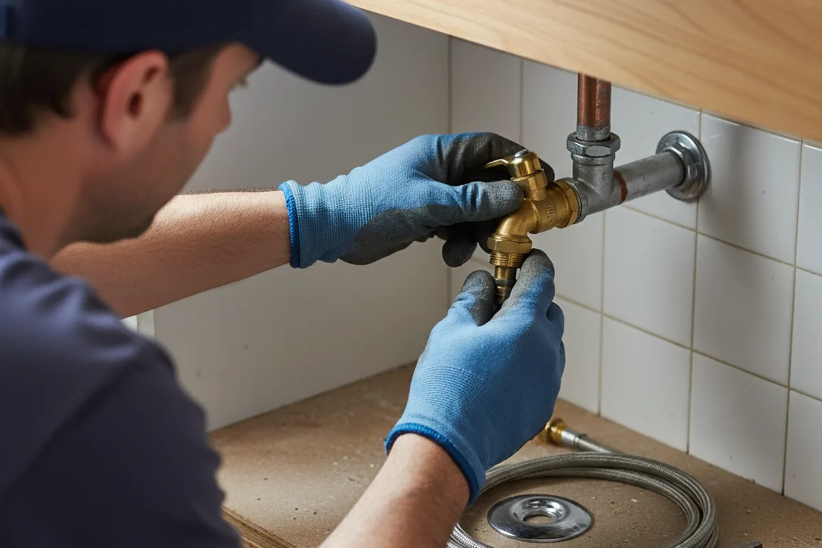 Shutoff valve and fitting work during Well Pump Repair in Mascoutah